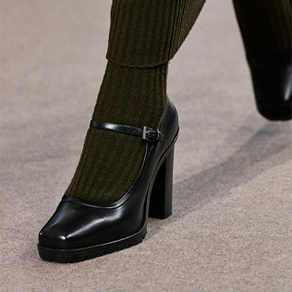 Nappa leather court shoes, powder | Max Mara